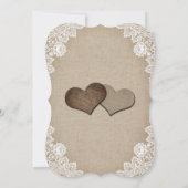 Country Sunflower Burlap Blues Hochzeit Einladung (Rückseite)