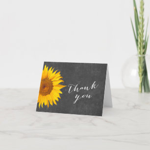 Country Sunflower Chalkboard Babydusche Danke
