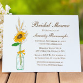 Country Sunflower Country Brautparty Einladung