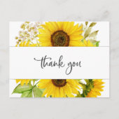 Country Sunflower Danke, Postcard Postkarte (Vorderseite)