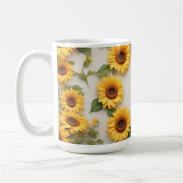 Country Sunflower Floral Design Kaffeetasse