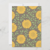 Country Sunflower Foto 1. Geburtstag Party Einladung (Rückseite)