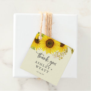 Country Sunflower Gelb Vielen Dank für Ihr Inter Geschenkanhänger
