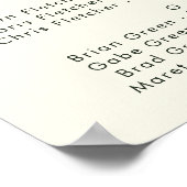 Country Sunflower | Gelbe Alphabetische Sitzplätze Poster