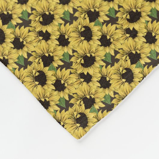 Country Sunflower Gemustert Blankets Threads Fleecedecke (Ecke)
