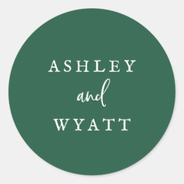 Country Sunflower Green Coordinated Umschlag Aufkl Runder Aufkleber