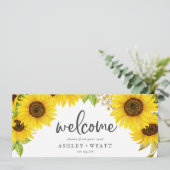 Country Sunflower Hanging Seating Chart Header (Stehend Vorderseite)