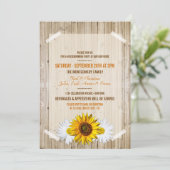 Country Sunflower Housewarming Party Einladung (Stehend Vorderseite)