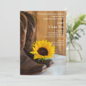 Country Sunflower Junior / Senior Prom Einladung (Stehend Vorderseite)