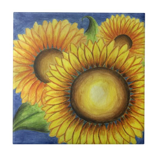 Country Sunflower Kitchen Trivet Tile Geschenk Fliese (Vorderseite)