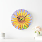 Country Sunflower Kitchlock Große Wanduhr (Zuhause)