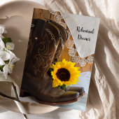 Country Sunflower Lace Hochzeit Probe Dinner Einladung