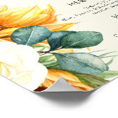 Country Sunflower | Leichte Getränke mit gelber Un Poster (Ecke)