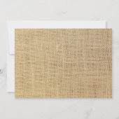 Country Sunflower & Mason Jar Burlap Brautparty Einladung (Rückseite)