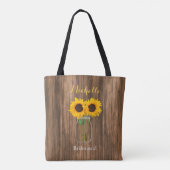 Country Sunflower Mason Jar - Team Bridge Tasche (Rückseite)