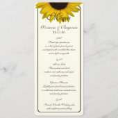 Country Sunflower Menu Card Menükarte (Vorderseite)