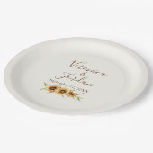 Country Sunflower Pappteller (Schrägansicht)