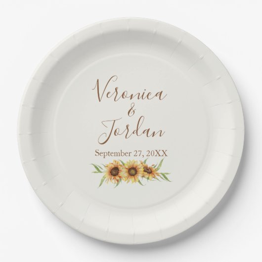 Country Sunflower Pappteller (Vorderseite)