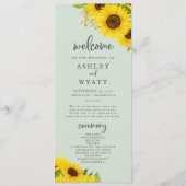 Country Sunflower | Prämienhochzeitsprogramm Programm (Vorderseite)