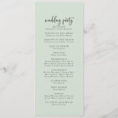 Country Sunflower | Prämienhochzeitsprogramm Programm (Rückseite)