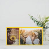 Country Sunflower Ranch Hochzeit speichern Datum Save The Date (Stehend Vorderseite)