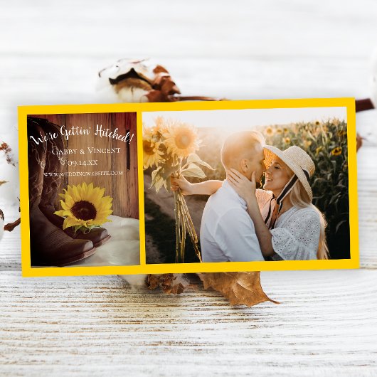 Country Sunflower Ranch Hochzeit speichern Datum Save The Date