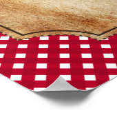 Country Sunflower Red Gingham Poster (Ecke)