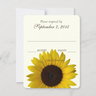 Country Sunflower Response Card RSVP Karte