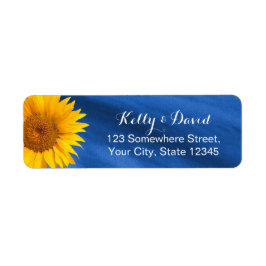 Country Sunflower Royal Blue Wedding