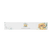 Country Sunflower Rustic Elegante Hochzeit Einladungsbanderole (Flach)