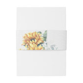 Country Sunflower Rustic Elegante Hochzeit Einladungsbanderole (Rückseitenbeispiel)