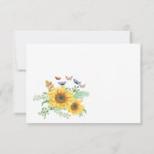 Country Sunflower Spring Dankeskarte (Rückseite)