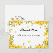 Country Sunflower Spring Dankeskarte (Vorne/Hinten)