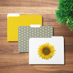 Country Sunflower Trendy Polka Dots Floral Papiermappe<br><div class="desc">Trendy florale Aktenordner,  mit einem Design aus Sonnenblumen und Polka-Punkten und weißem Interieur. Eine schöne Ergänzung zu Ihrem Land Zuhause Büromaterial.</div>