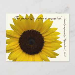 Country Sunflower UAWG Response Card Einladungspostkarte
