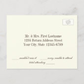 Country Sunflower UAWG Response Card Einladungspostkarte (Rückseite)