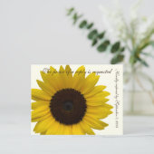 Country Sunflower UAWG Response Card Einladungspostkarte (Stehend Vorderseite)