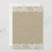 Country Sunflower und Lace Einladung (Rückseite)