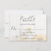 Country Sunflower und Rustic Barn Wood Wedding RSVP Karte (Vorderseite)