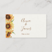 Country Sunflower Wedding Card Begleitkarte (Rückseite)