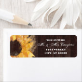 Country Sunflower Wedding Label (Insitu)