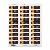 Country Sunflower Wedding Label (Vorne)