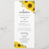 Country Sunflower Wedding Program Programm (Vorderseite)