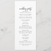 Country Sunflower Wedding Program Programm (Rückseite)