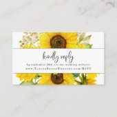 Country Sunflower Wedding Website UAWG Begleitkarte (Vorderseite)