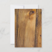 Country Sunflower Western Barn Wedding RSVP Karte (Rückseite)