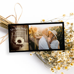 Country Sunflower Western Barn Wedding Sepia Save The Date