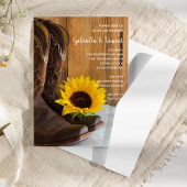 Country Sunflower Western Einladung Hochzeit