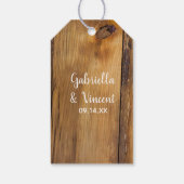 Country Sunflower Western Gastgeschenk Hochzeit Ta Geschenkanhänger (Rückseite)