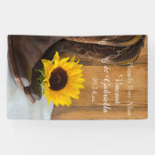 Country Sunflower Western Hochzeit Banner (Horizontal)